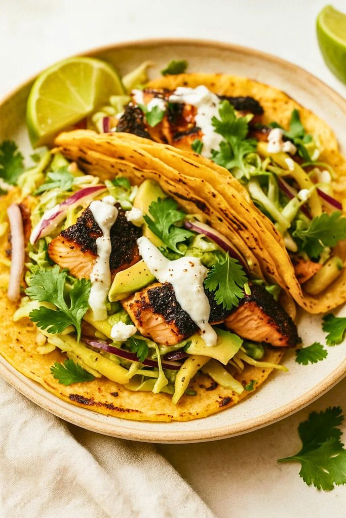Blackened Salmon Tacos
