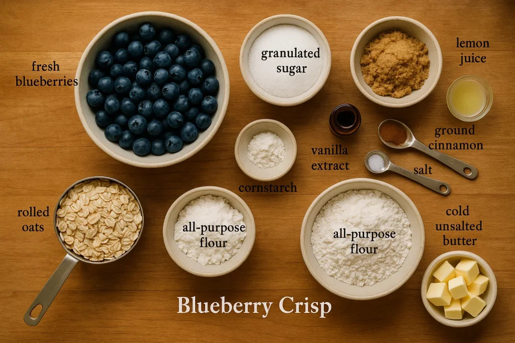 Blueberry Crisp Ingredients