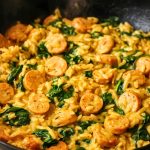 Creamy Chicken Sausage Orzo Skillet
