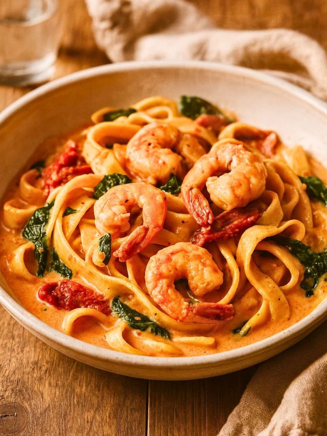 Creamy Tuscan Shrimp Pasta