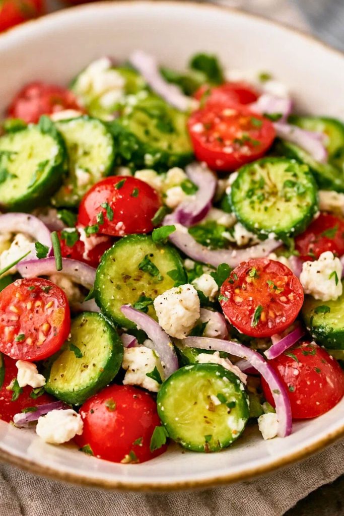 Cucumber Tomato Feta Salad