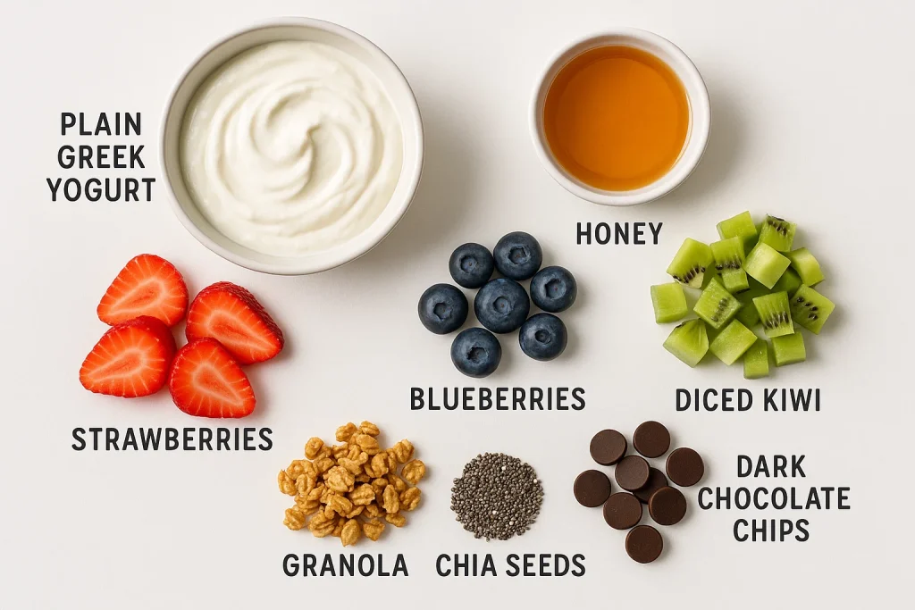 Frozen Yogurt Bark Ingredients