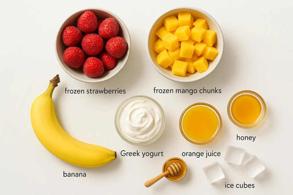 Strawberry Mango Smoothie Ingredients