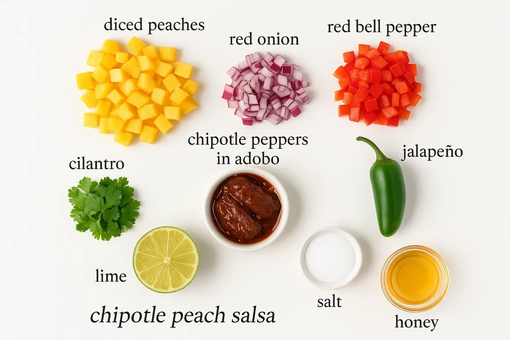 Chipotle Peach Salsa Ingredients