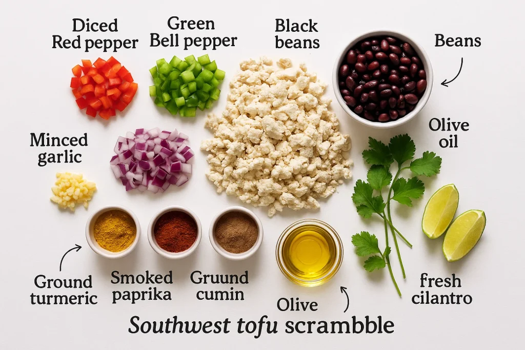 Southwest Tofu Scramble Ingredients