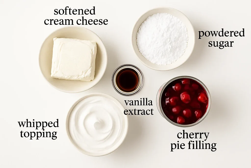 Cherry Cheesecake Dip Ingredients