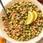 Lemon Tahini Chickpea Tuna Salad