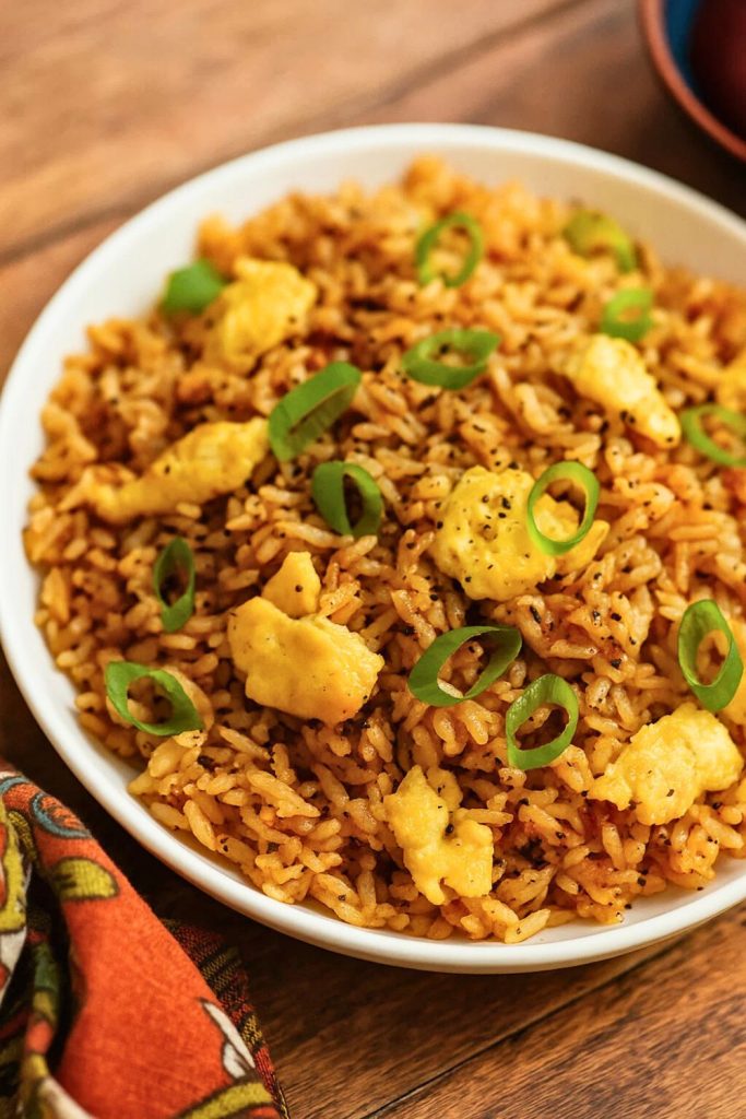 Scrambled Eggs with Rice