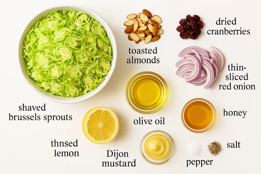 Shaved Brussels Sprouts Salad Ingredients