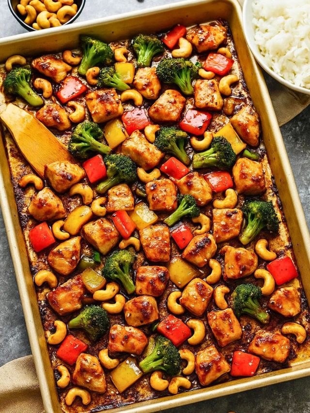 Sheet Pan Cashew Chicken