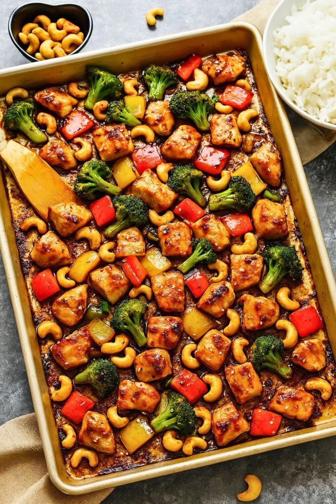 Sheet Pan Cashew Chicken