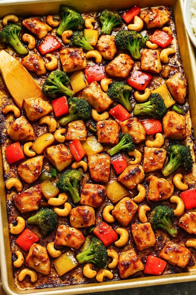 Sheet Pan Cashew Chicken