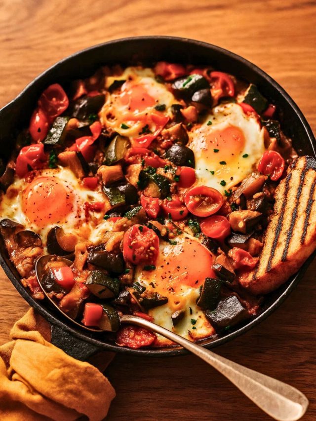 Skillet Ratatouille & Eggs