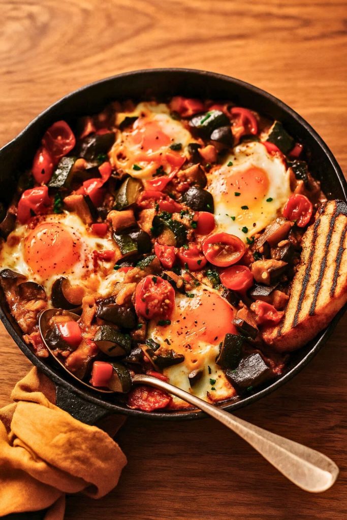 Skillet Ratatouille & Eggs