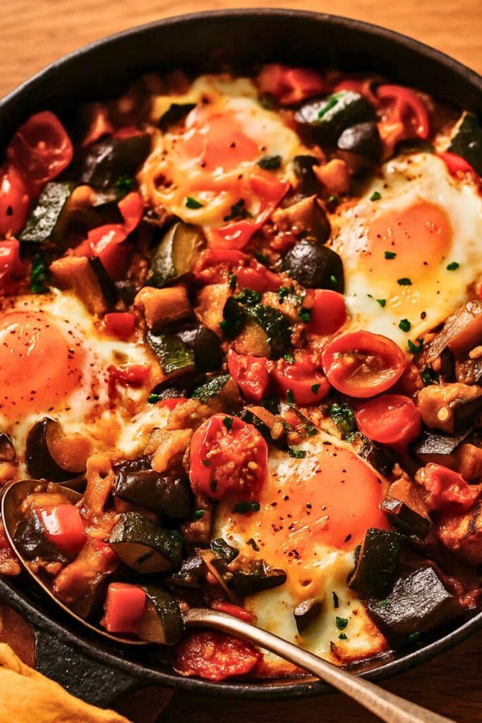 Skillet Ratatouille & Eggs