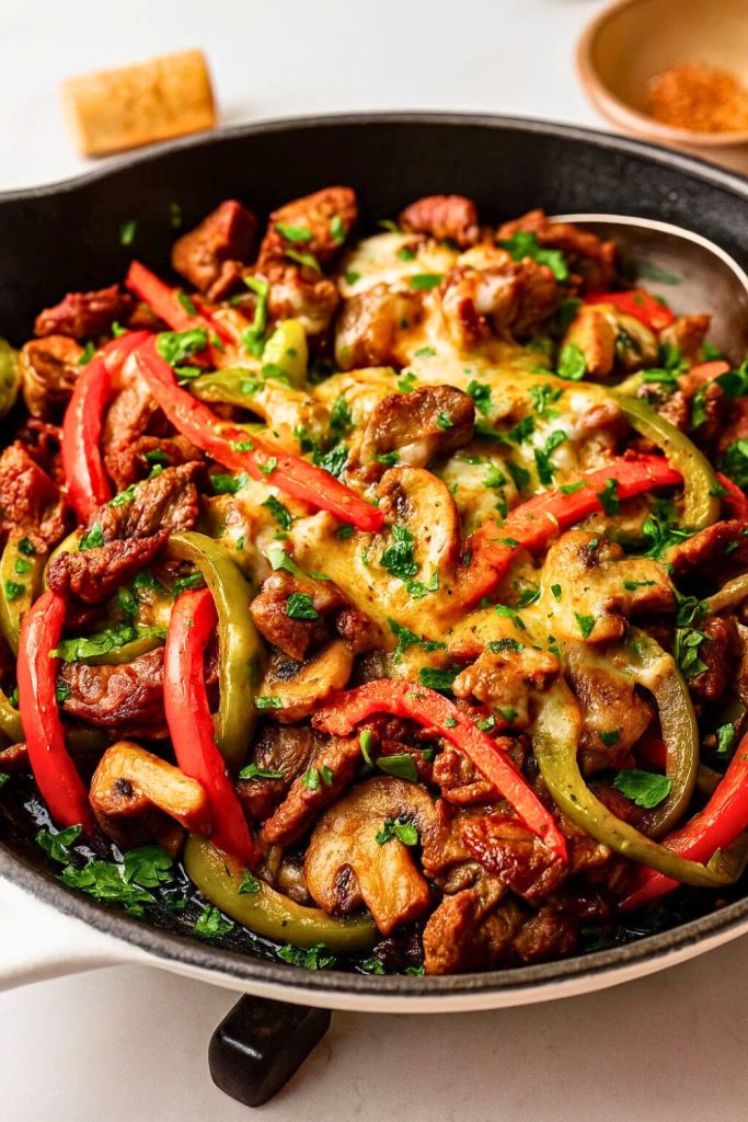 Zesty Philly Cheesesteak Skillet