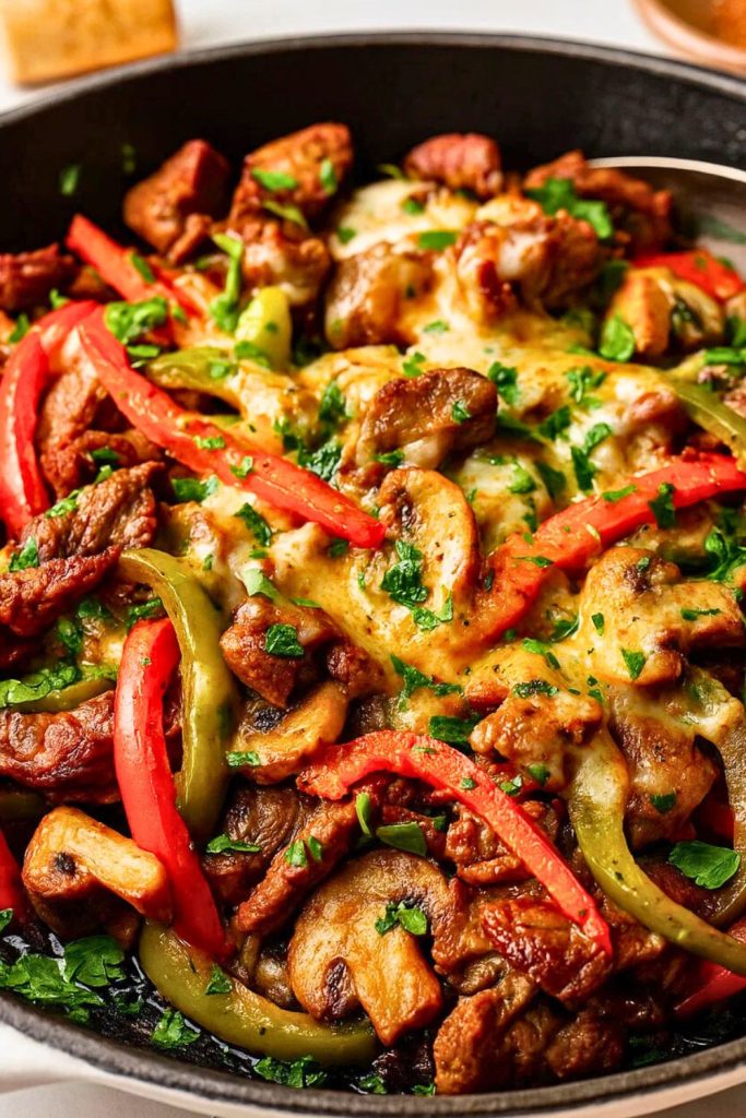 Zesty Philly Cheesesteak Skillet