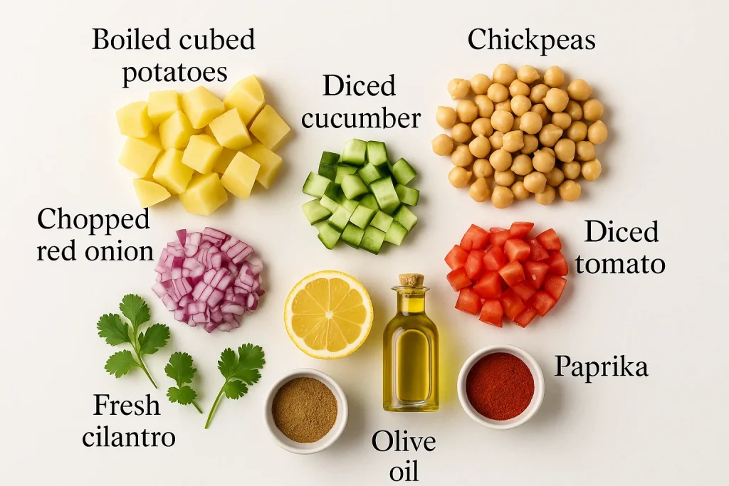 Potato Chickpea Salad ingredients
