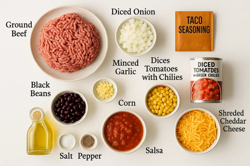 Beef Taco Skillet ingredients