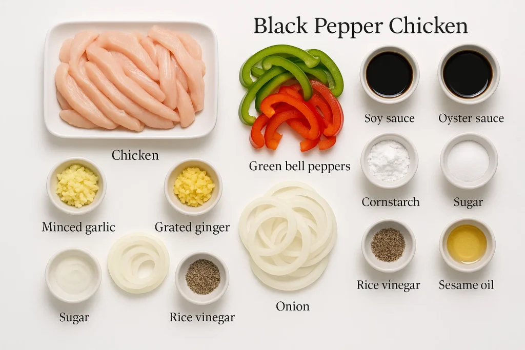Black Pepper Chicken ingredients
