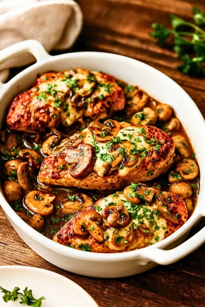 Baked Chicken with Mushrooms