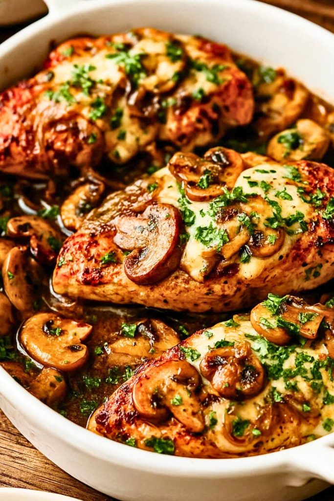 Baked Chicken with Mushrooms