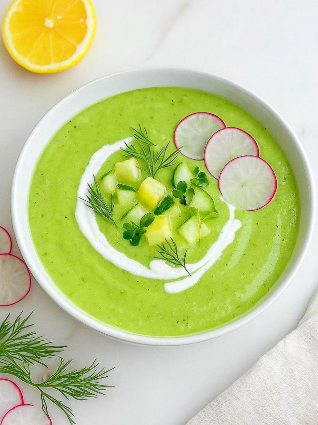 Chilled Cucumber Avocado Soup