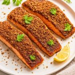 Cinnamon Pecan Crusted Salmon