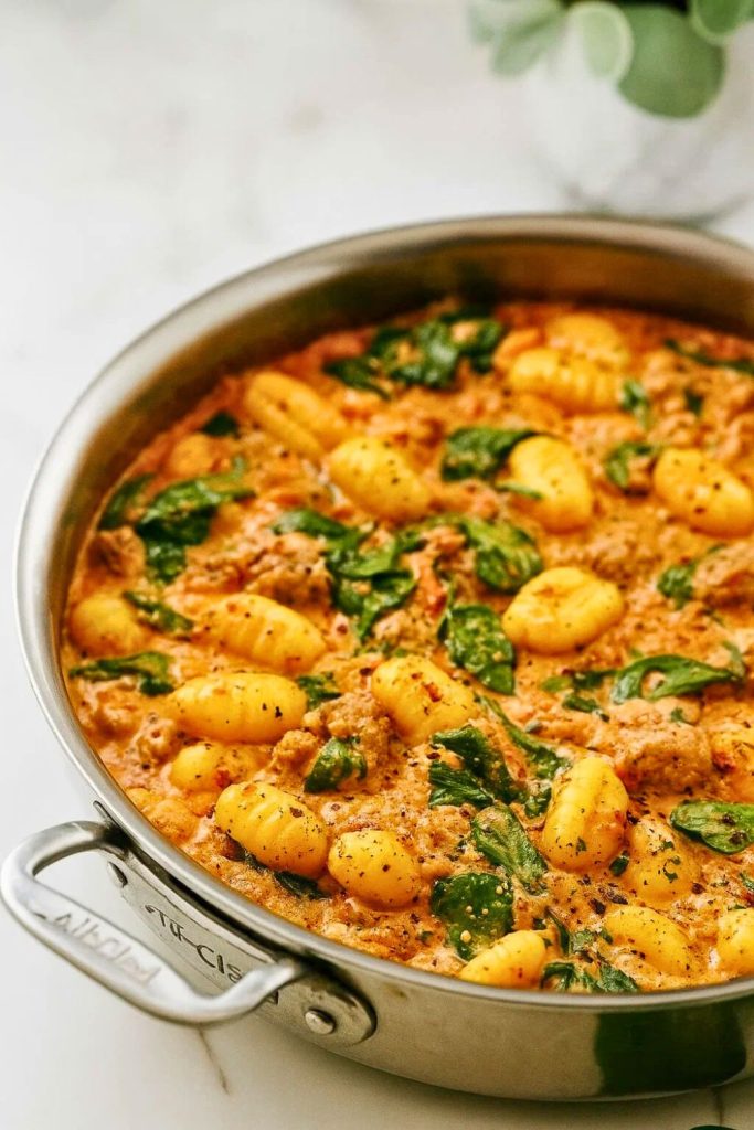 Creamy Sausage Gnocchi Skillet