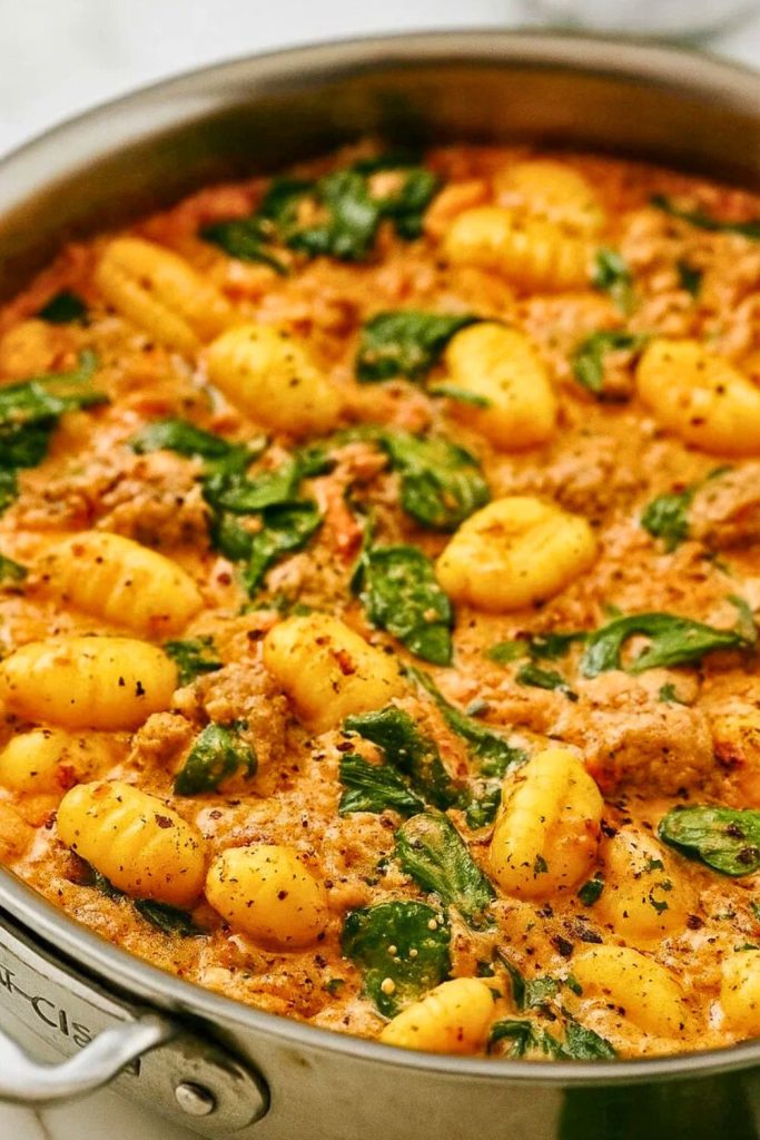 Creamy Sausage Gnocchi Skillet