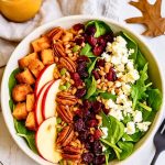 Fall Harvest Salad with Pumpkin Maple Dijon Dressing