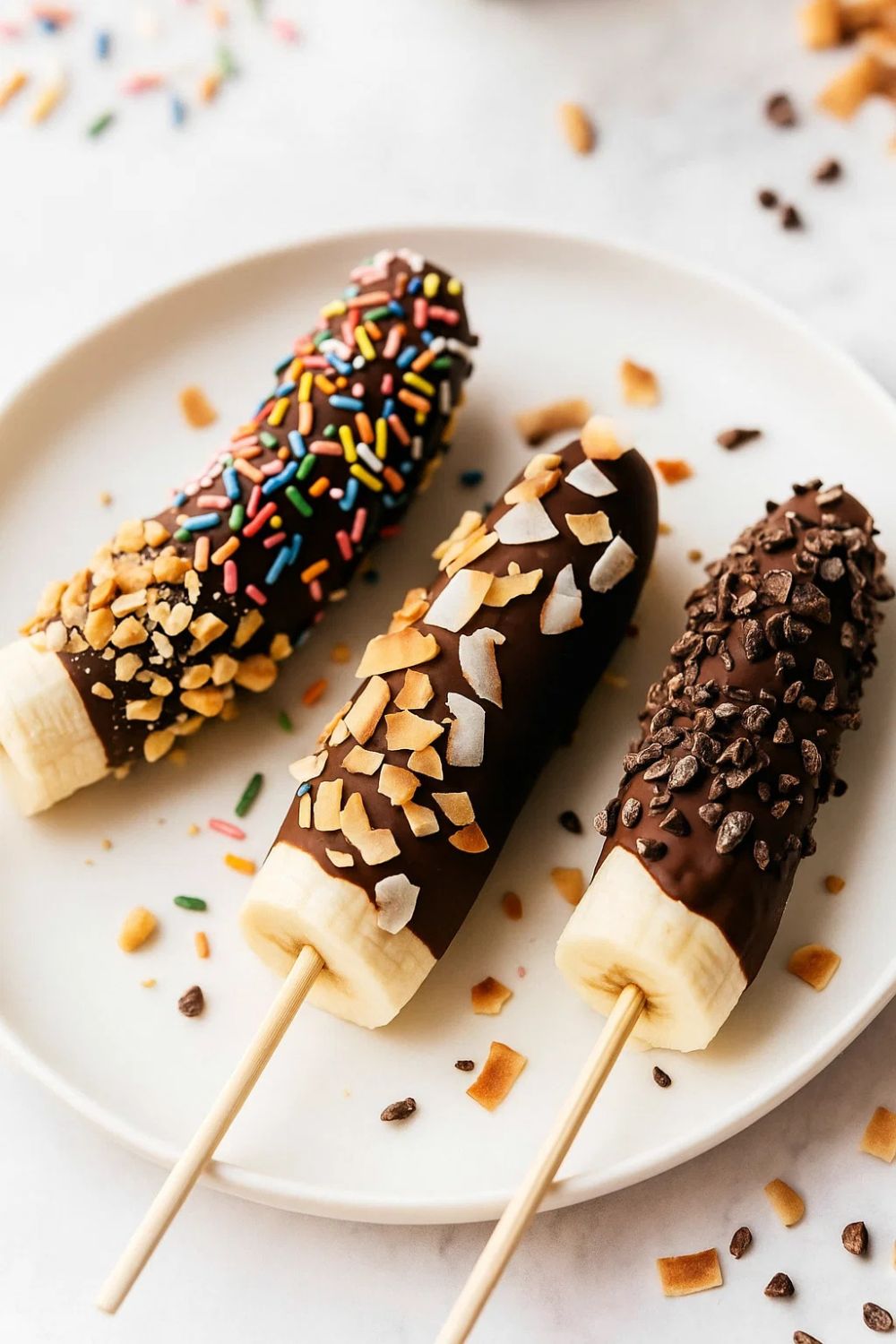 Frozen Chocolate Banana Pops