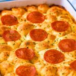 Garlic Bread Pepperoni Pizza Casserole