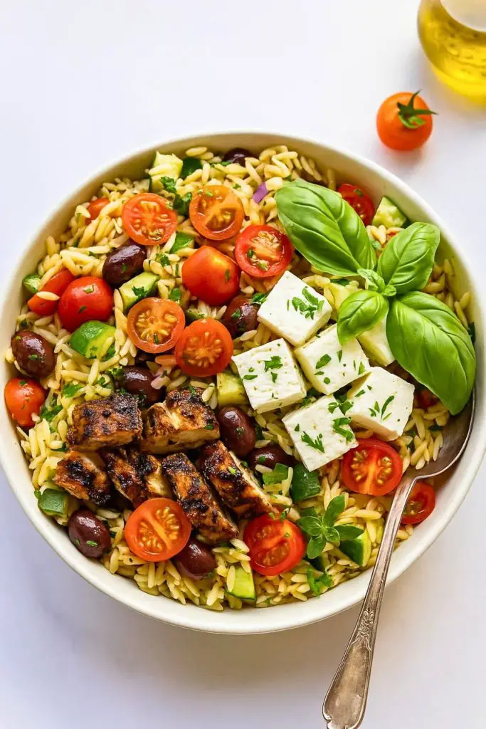 Greek Chicken Orzo Salad
