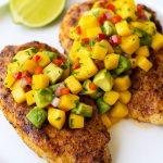 Grilled Chicken with Mango Avocado Salsa