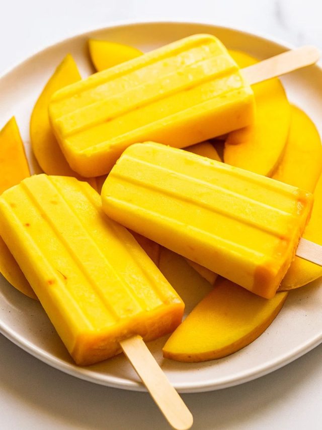 Mango Lassi Popsicles