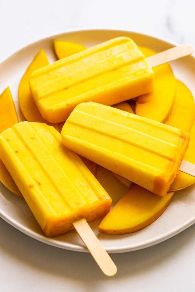 Mango Lassi Popsicles