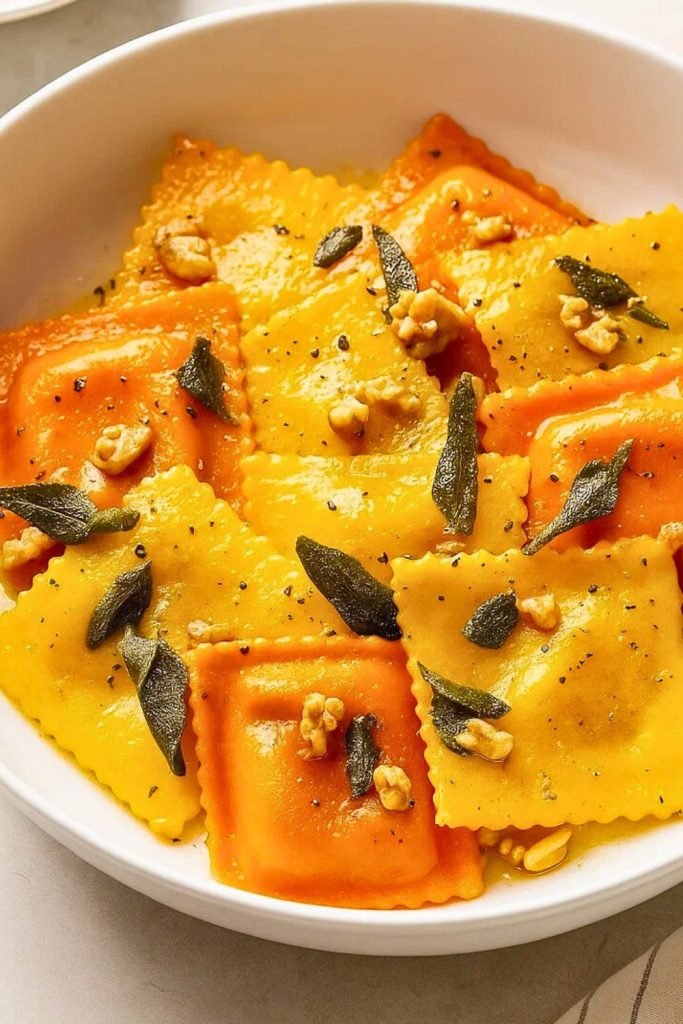 Pumpkin Ravioli with Brown Butter