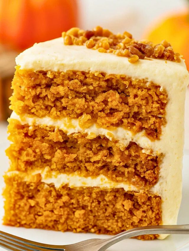 Pumpkin Toffee Crunch Cake