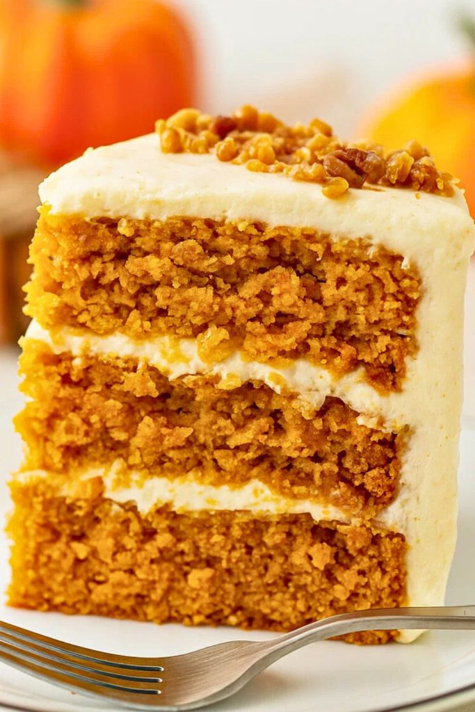 Pumpkin Toffee Crunch Cake
