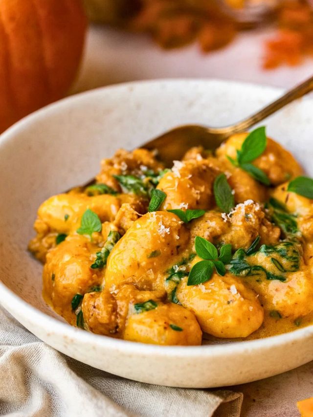 Pumpkin and Sausage Gnocchi