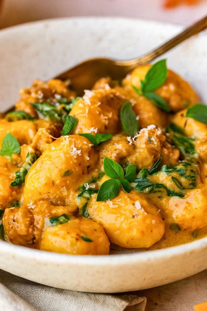 Pumpkin and Sausage Gnocchi