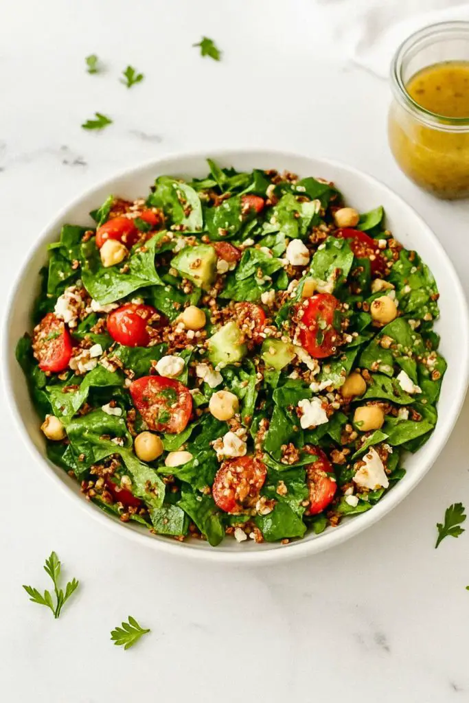 Spinach Quinoa Feta Salad
