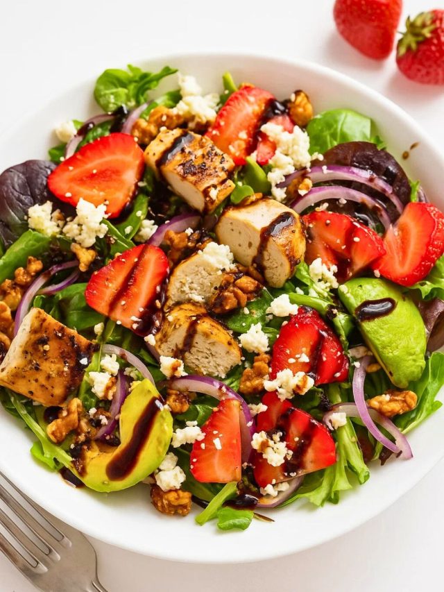 Strawberry Balsamic Chicken Salad