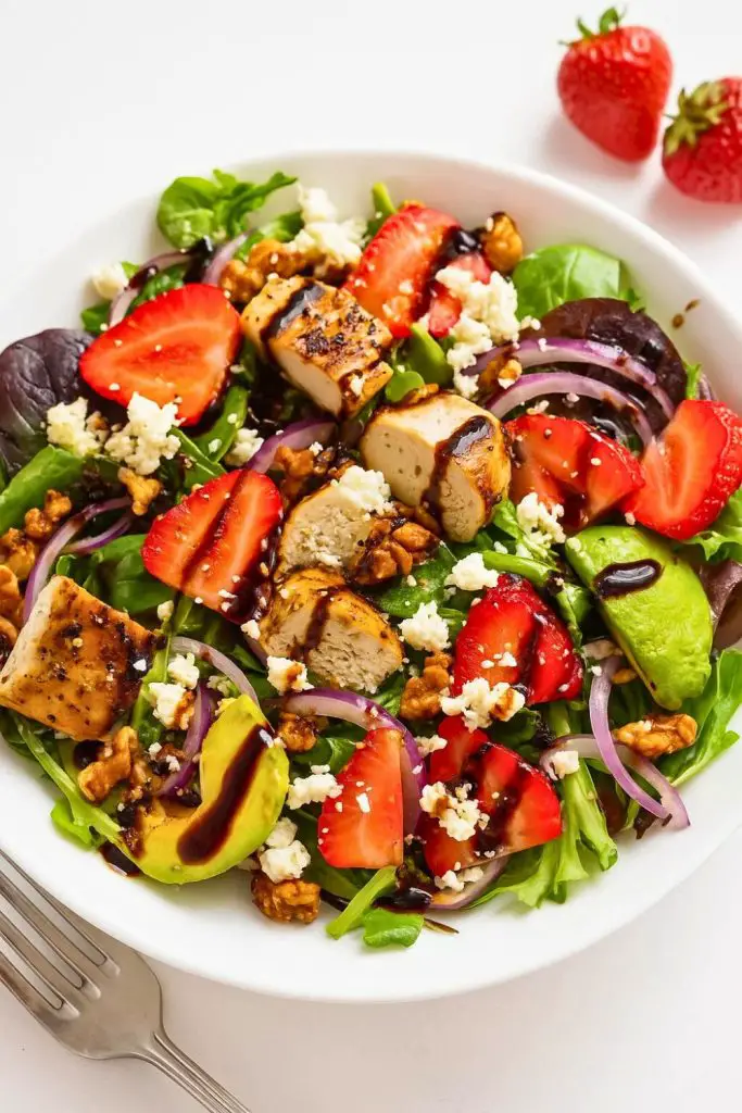 Strawberry Balsamic Chicken Salad