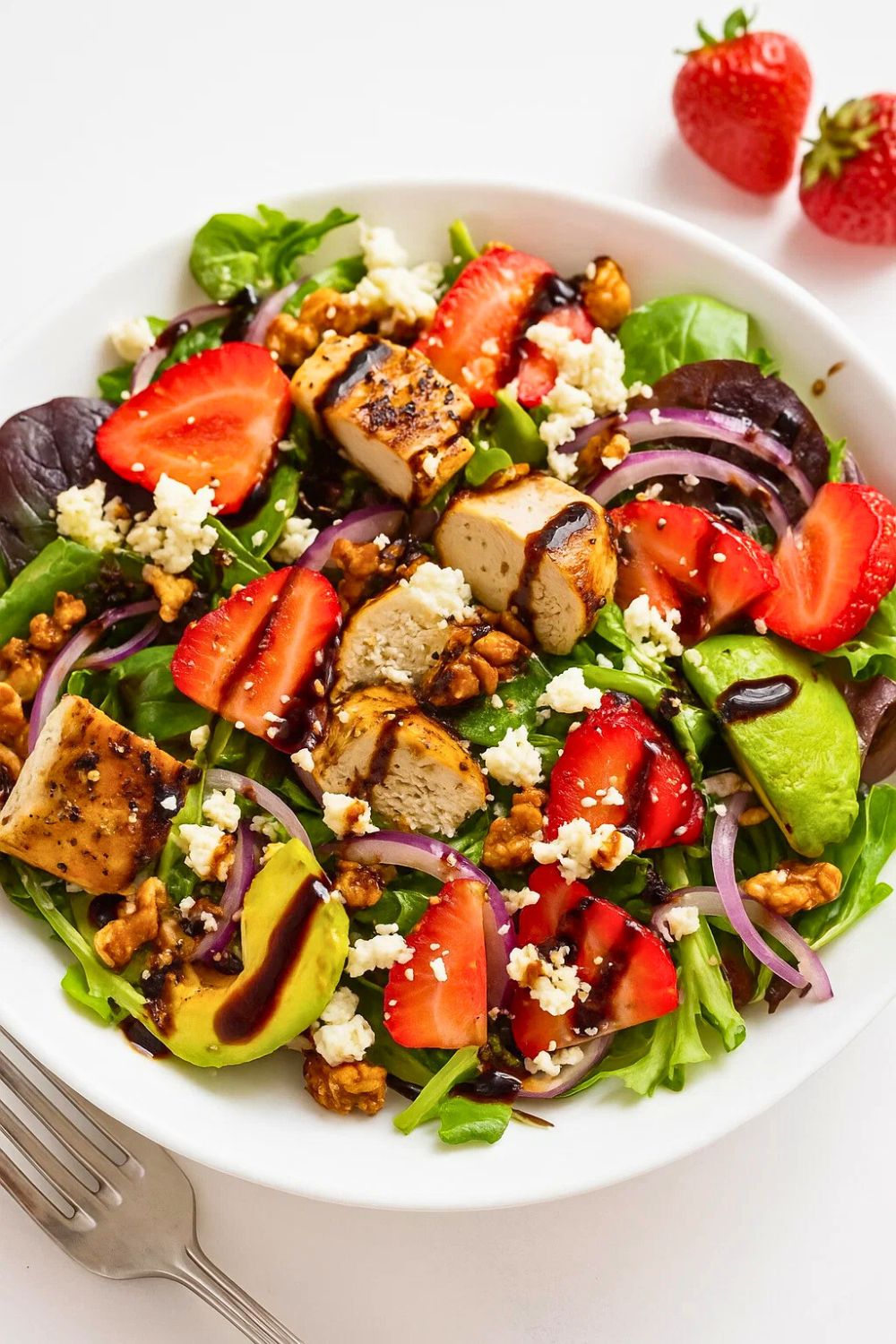 Strawberry Balsamic Chicken Salad