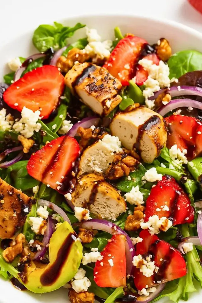 Strawberry Balsamic Chicken Salad