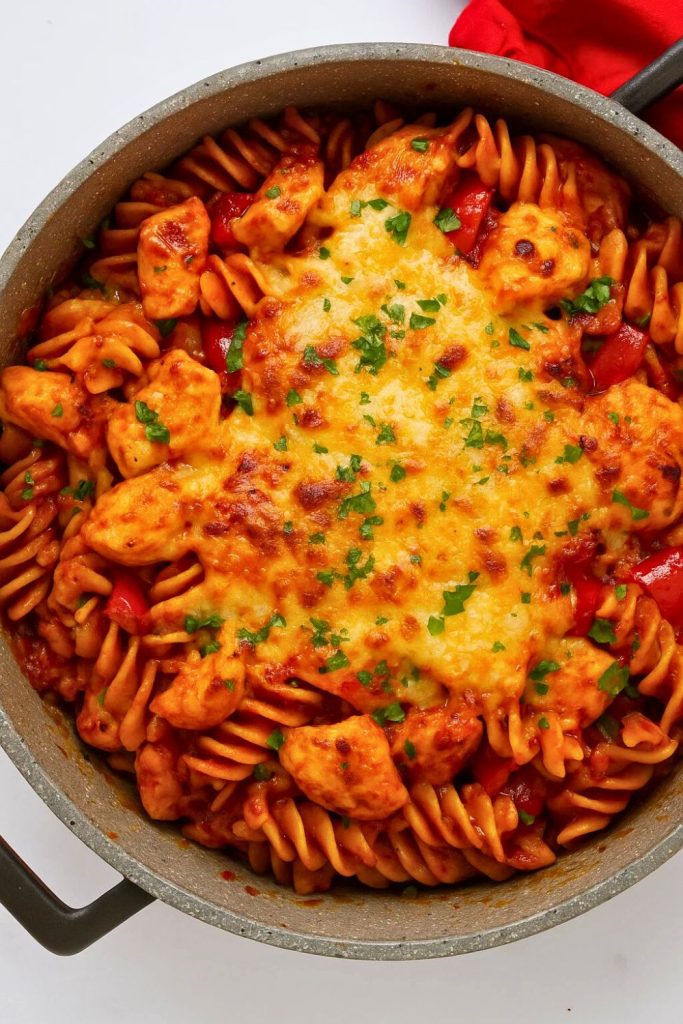 BBQ Chicken Pasta Bake