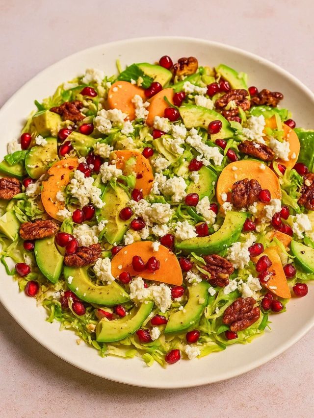 Brussel Sprout Salad with Persimmons