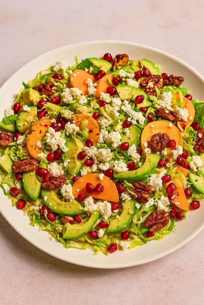 Brussel Sprout Salad with Persimmons